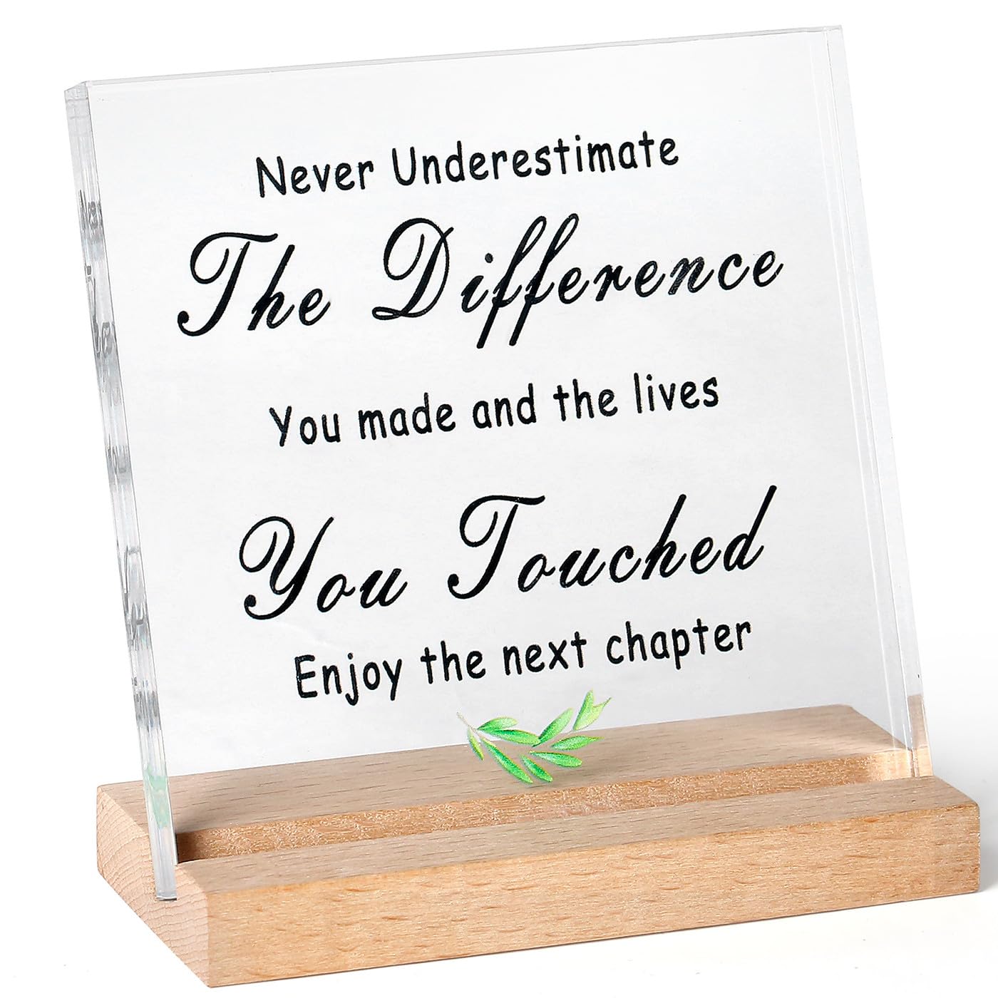 AWARDSEN Inspirational Gifts for Women Men, Coworker Gifts Retirement Gifts for Women Men, Farewell Gifts for Coworkers Friends Teachers, Acrylic Plaque Signs,