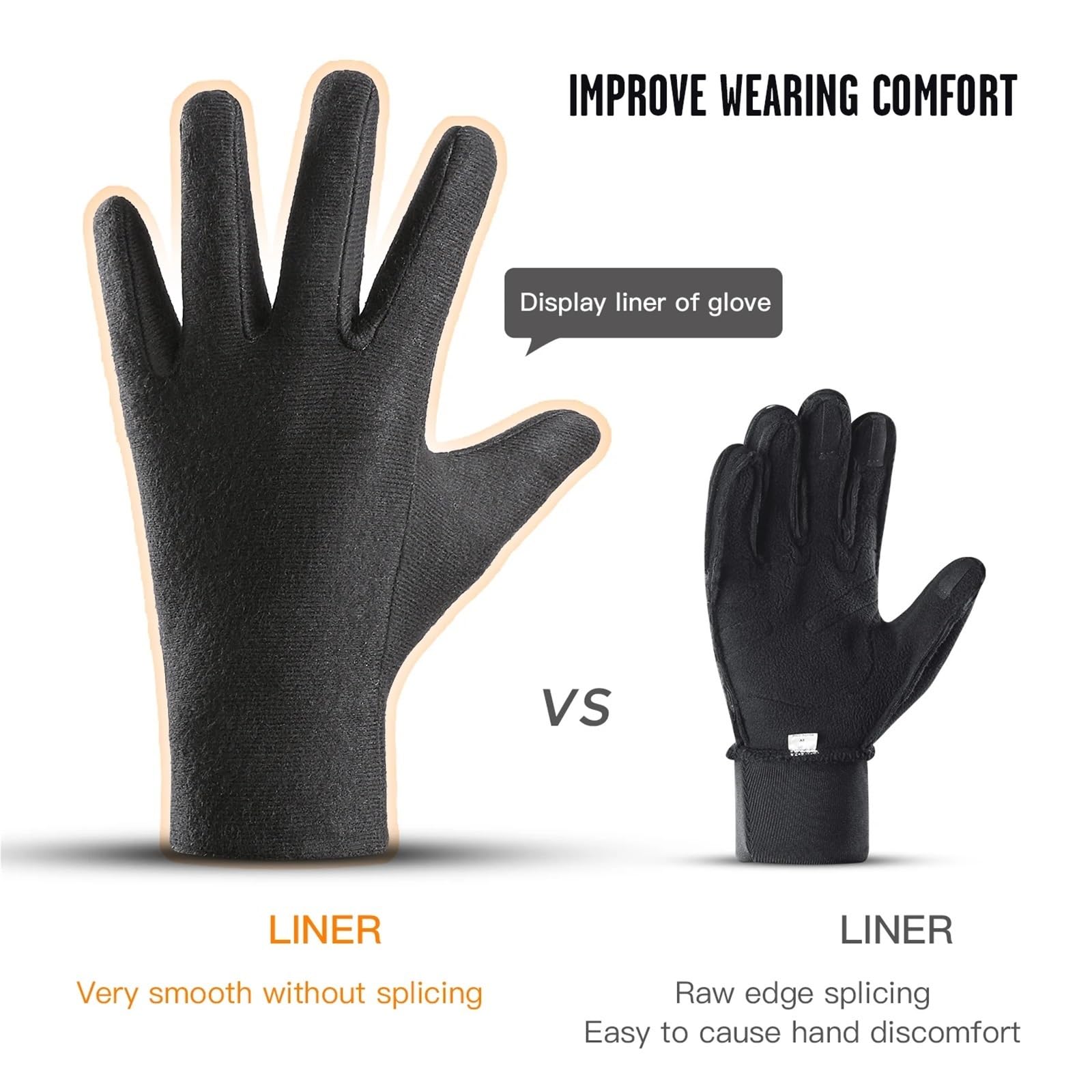 Gants d'escalade Gants d'escalade Gants de Moto d'hiver Scooter en Plein air Coupe-Vent Gants de Ski d'équitation Gants de vélo Chauds Noir Cyclisme pour Escalade(S)