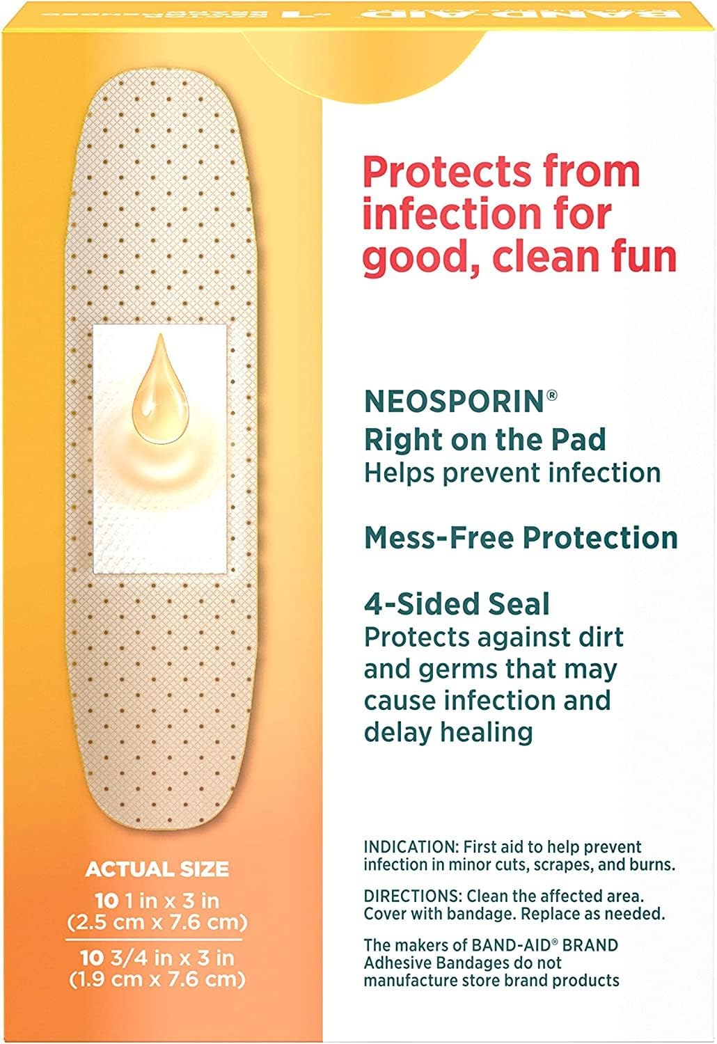 BAND-AID With Neosporin Bandages Assorted Sizes 20 Each ( Packs of 5)