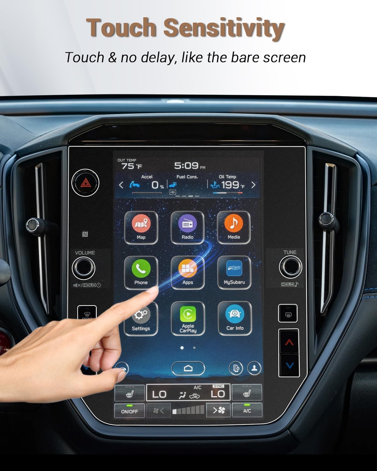 Anti Glare Matte 2022 Subaru WRX Screen Protector for 2022 2023 2024 2025 Subaru WRX (Premium, Limited, TR, GT, TS)11.6" Subaru Media System Screen Cover Screen Saver for 2025 Subaru WRX Accessories