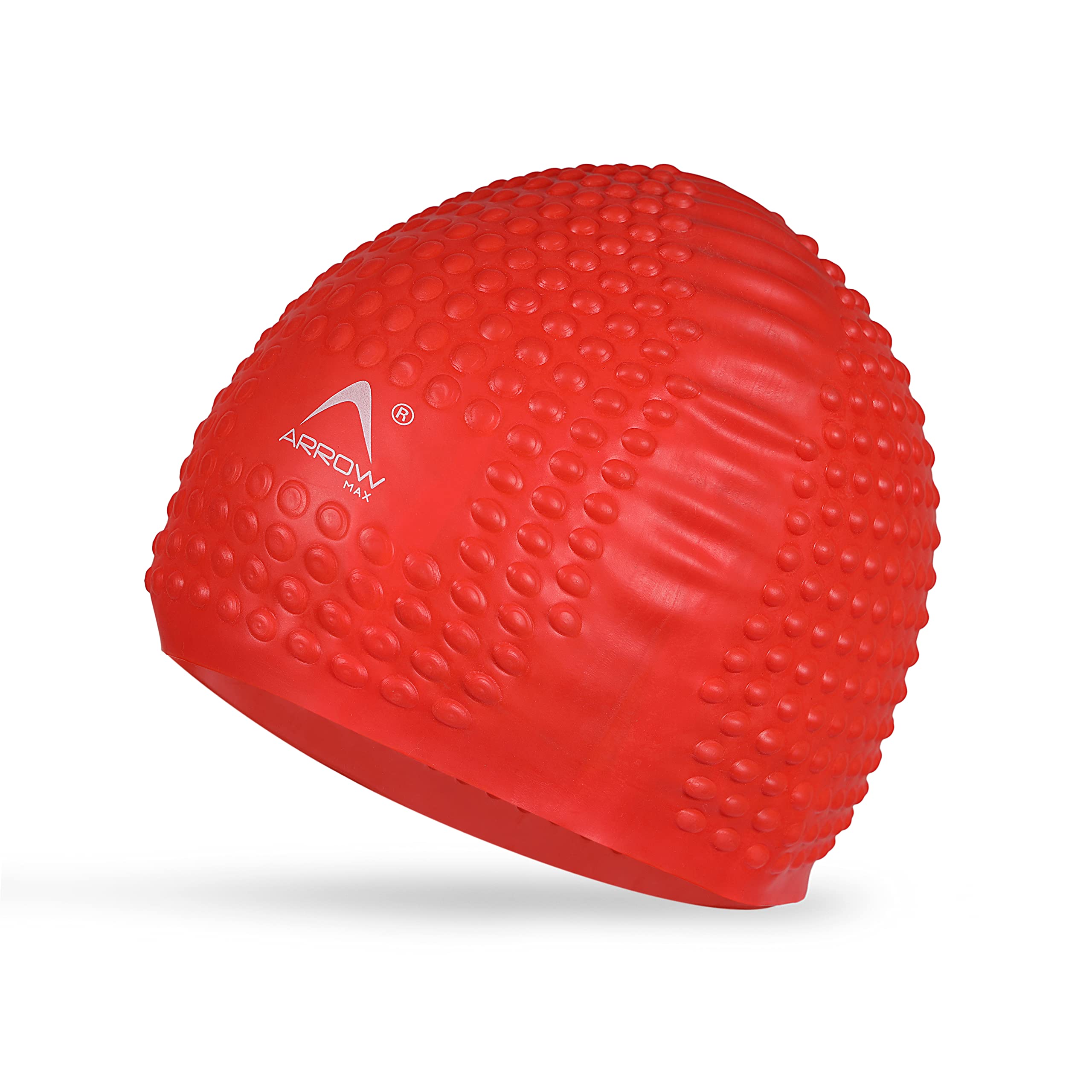 Swimming Cap Bubble Dotted for Women Girls Men Boys Swim Cap for Long Hair | Anti Slip Silicone Swiming Cap Ideal for Everyday use (RED) (B09B42CLG3) Amazon Price History, Amazon Price Tracker
