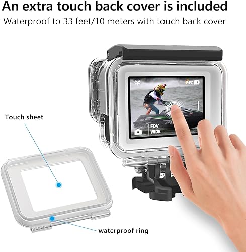 Miniatura 5 de Suptig Funda impermeable, funda de buceo para GoPro Hero 7 Negro, Hero 6, Hero 5 y cámara de acción 2018 impermeable 147 pies (147.6 ft)