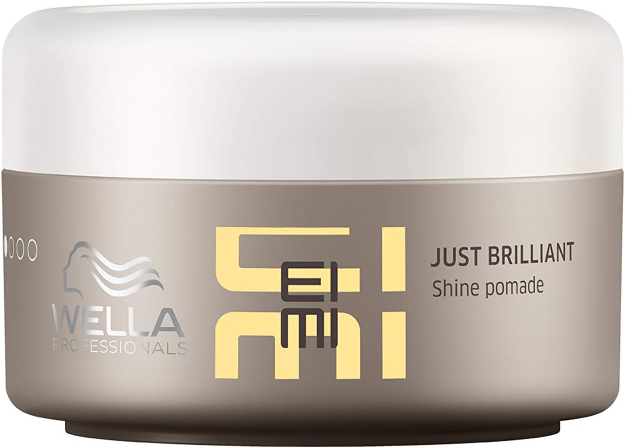 EIMI Just Brilliant | Shine Pomade | Smooth, Shiny Hair Styling Results | Anti-Frizz & Humidity Resistant | Light Hold Molding Paste | 2.5 Oz