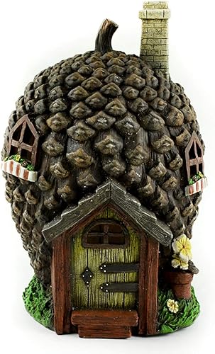 Casa solar de jardín de hadas Touch of Nature - Jardín en miniatura - Casa de gnomos - Casa de hadas - Casa LED solar