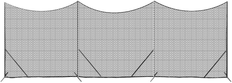 Predator Lacrosse Backstop Barrier Freestanding Netting 3mm Black [Misc.]