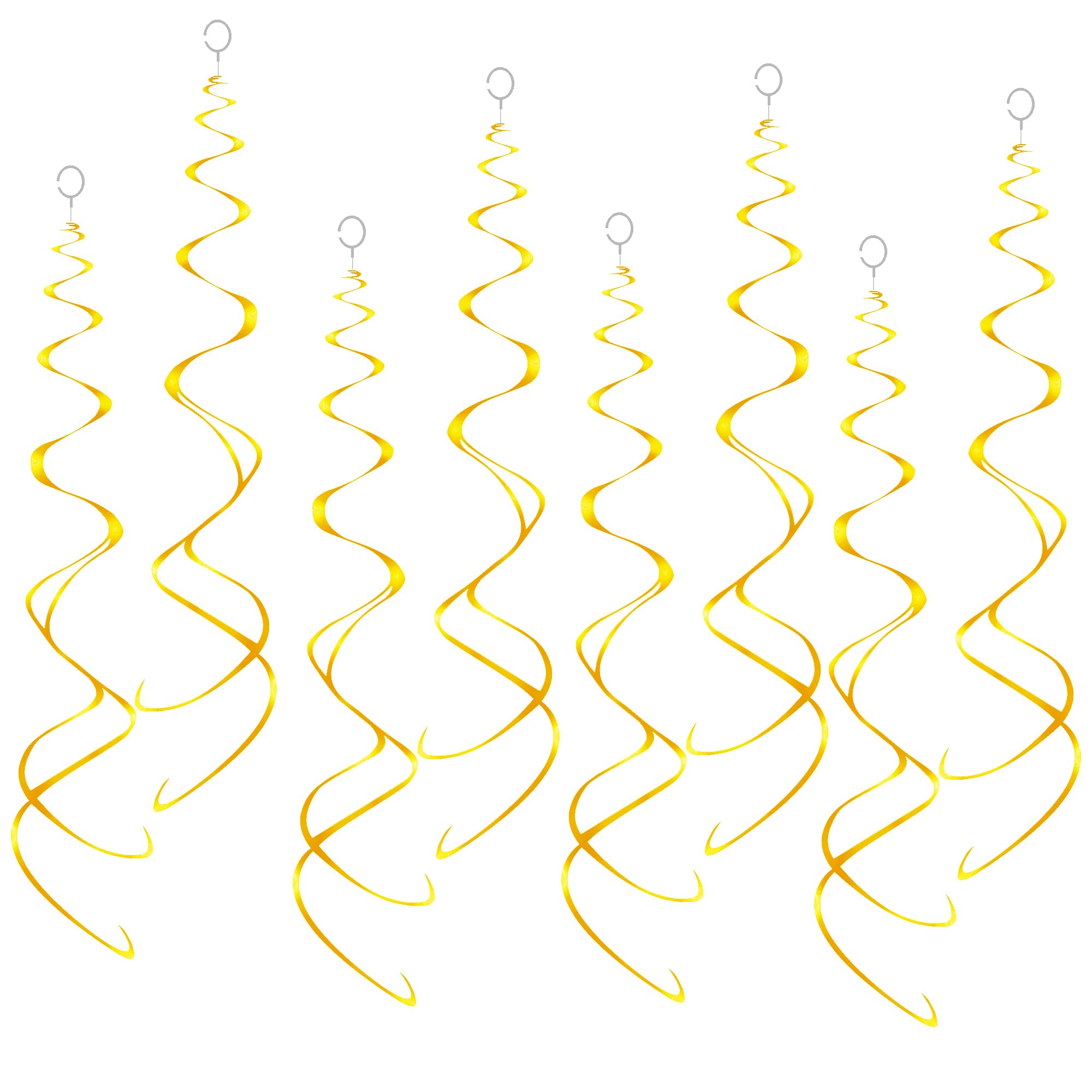 30 Pcs Gold Swirls Decorations Hanging Swirl Decorations Gold Party Streamers Decorations for Ceiling