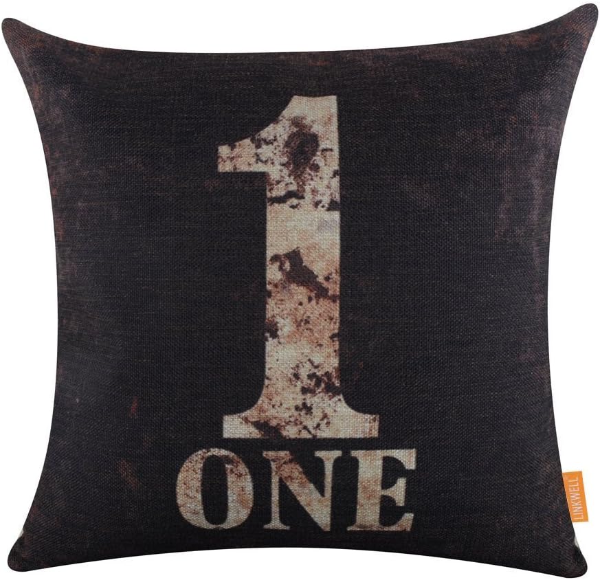 black background one1 Linen Square Pillow Cases 18 X 18