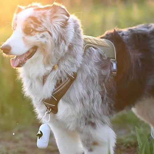 Miniatura 6 de Auroth Arnés táctico para perros, ajustable sin tirones, reflectante K9, chaleco de entrenamiento para mascotas, arnés de servicio militar, de fácil