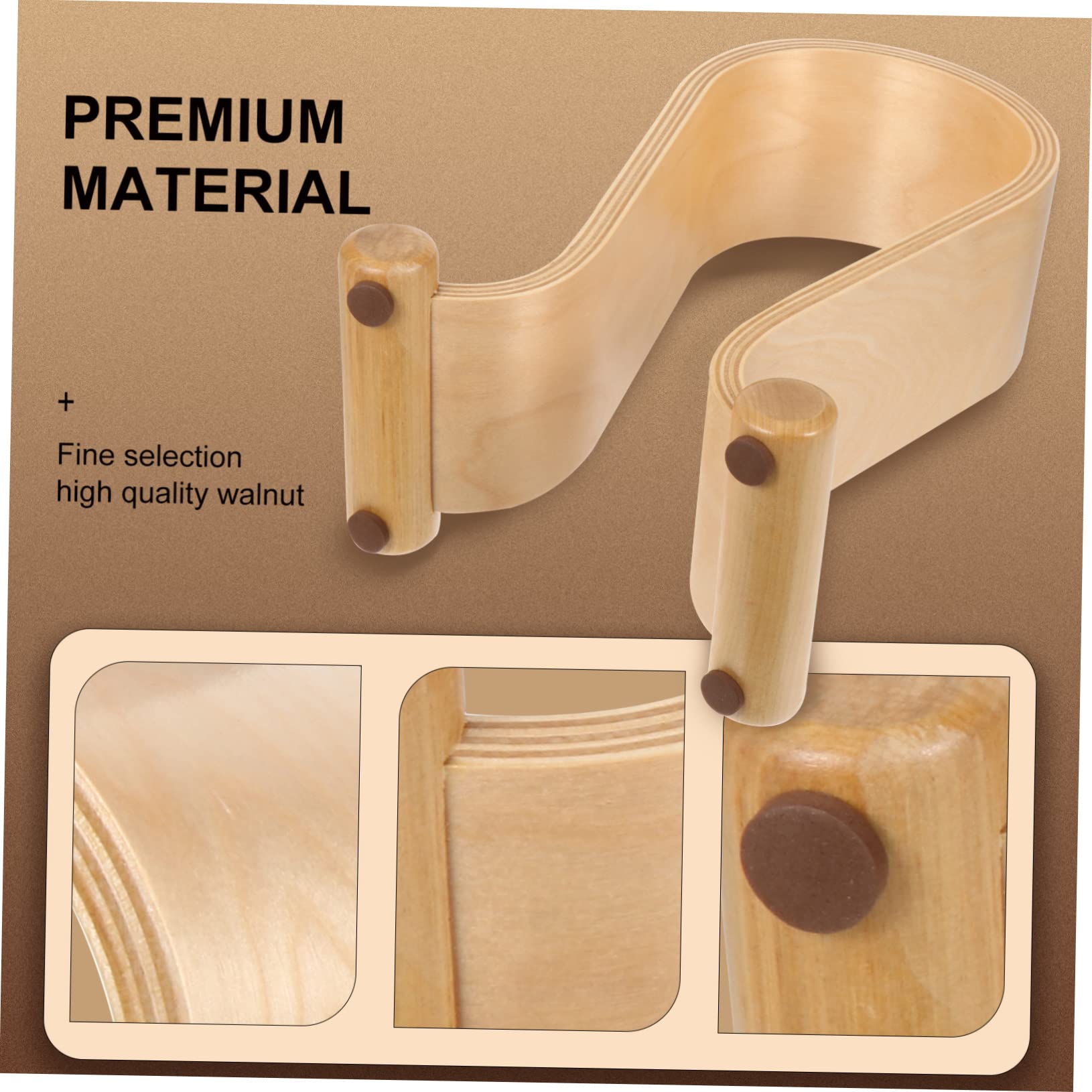 MAGICLULU Holz Kopfhörerständer U-förmig aus Walnussholz Stabiler Headset Halter für Over Ear Schreibtisch Organizer für Gaming und Büro