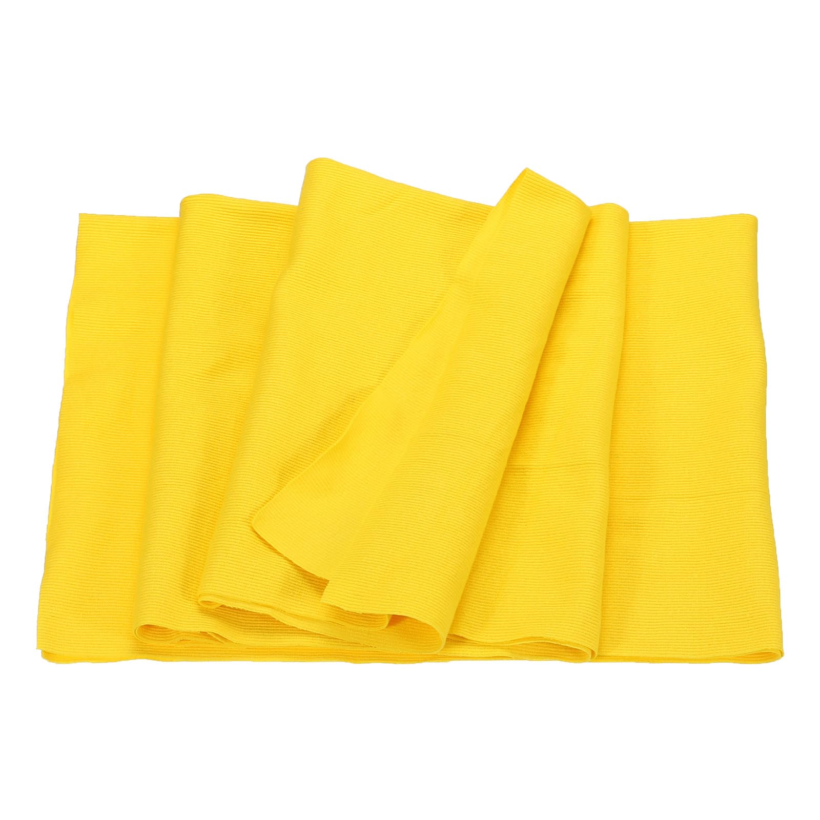 MECCANIXITY 47" Elastic Cuffs Ribbed Trims Cotton Fabric Knit Rib Stretch Tape Cuff Sleeve Waistband for Sewing, 20" Wide Yellow