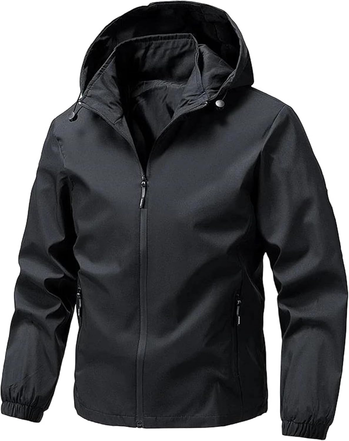 Men's Loose Stand Collar Jacket Outdoor Casual Running Hiking Riding Slim Fit Outerwear