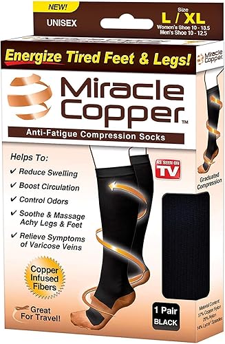 Calcetines Miracle Copper (extra firmes) (pequeñomediano, 1 par), 36
