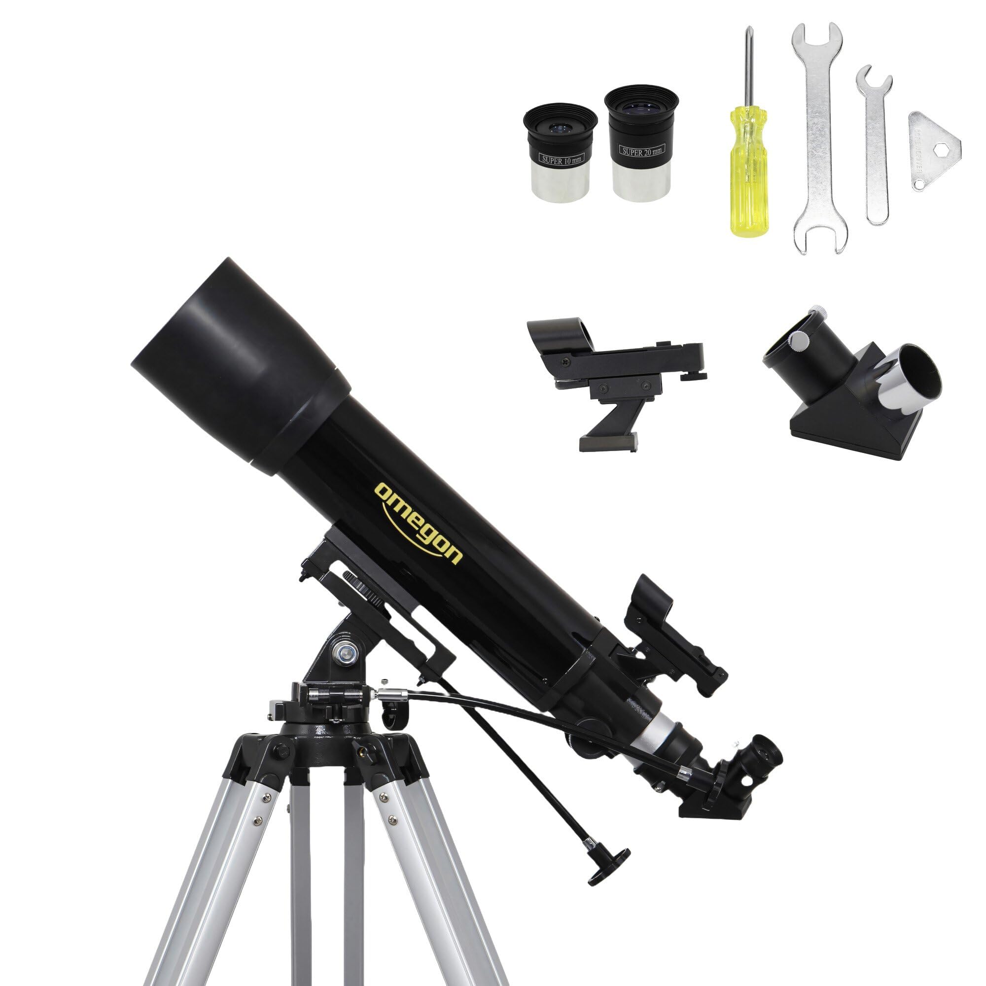 Telescopio Omegon AC 102/660 AZ-3 | Telescopio rifrattore a campo largo | Apertura 102 mm | Lunghezza focale 660 mm | Facile da usare | Perfetto per l'osservazione della luna e delle stelle