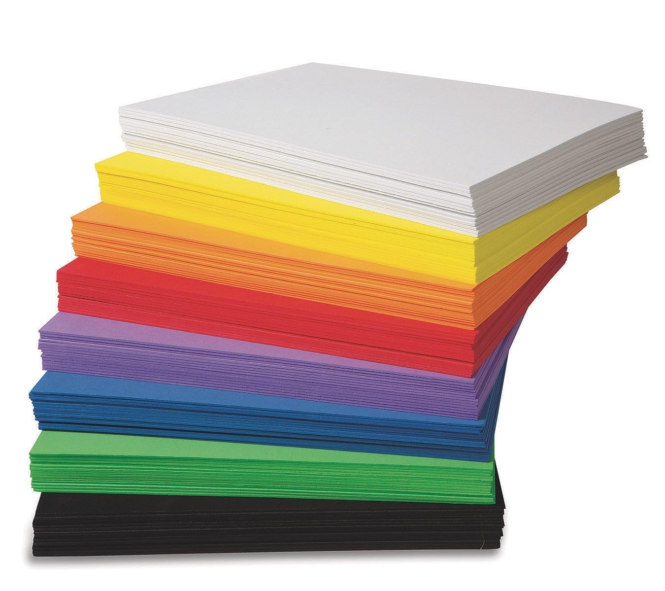 S&S Worldwide Jumbo Pack EVA Foam Sheets - 120 Pcs, 9” x 12”, Assorted Colors