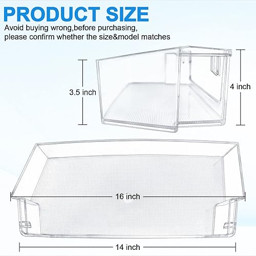 Miniatura 3 de Paquete de 2 MEJORADO W11239961 Reemplazo de estante para puerta de refrigerador Compatible con estante de puerta de refrigerador Whirlpool
