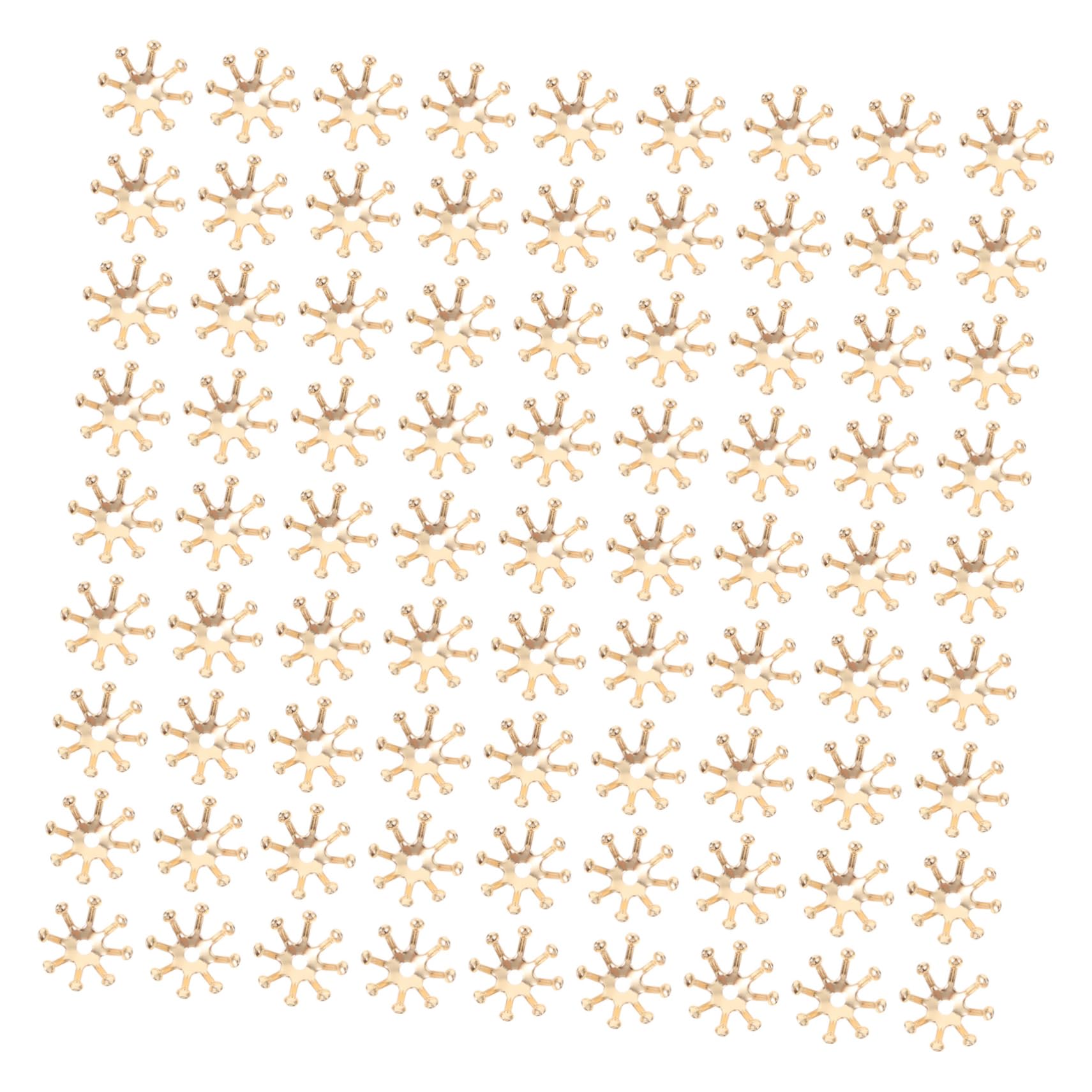 MUSISALY Sturdy Hairpin Accessories 50pcs Flower Simulation Diy Craft Material Filigree Flower Craft for Christmas Decor