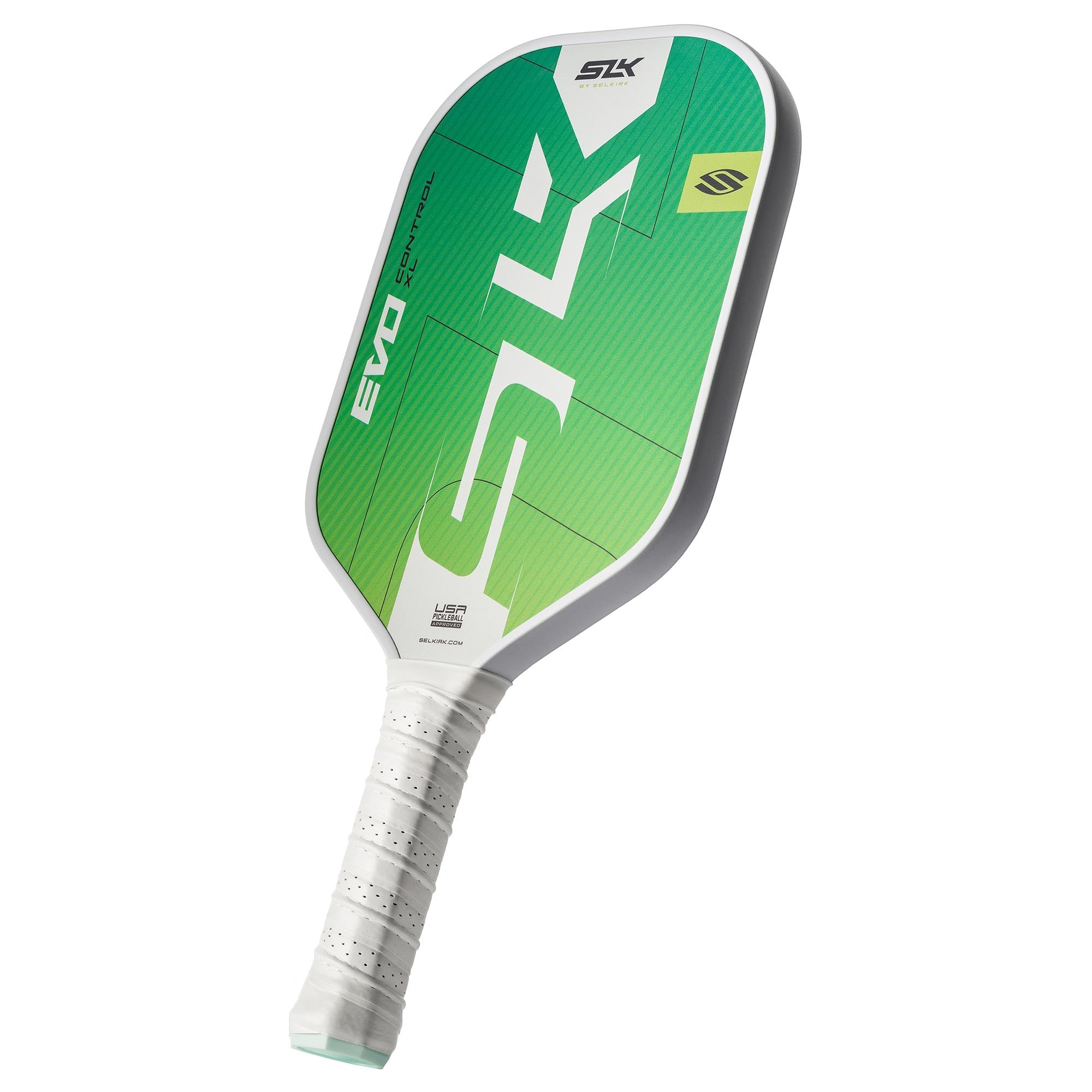 Selkirk Sport SLK Evo Control XL 2025 Pickleball Paddle | T700 Carbonfusion Carbon Fiber Pickleball Paddles With Spinflex+ Surface And Rev-Control Polymer Core | Citron, Grey