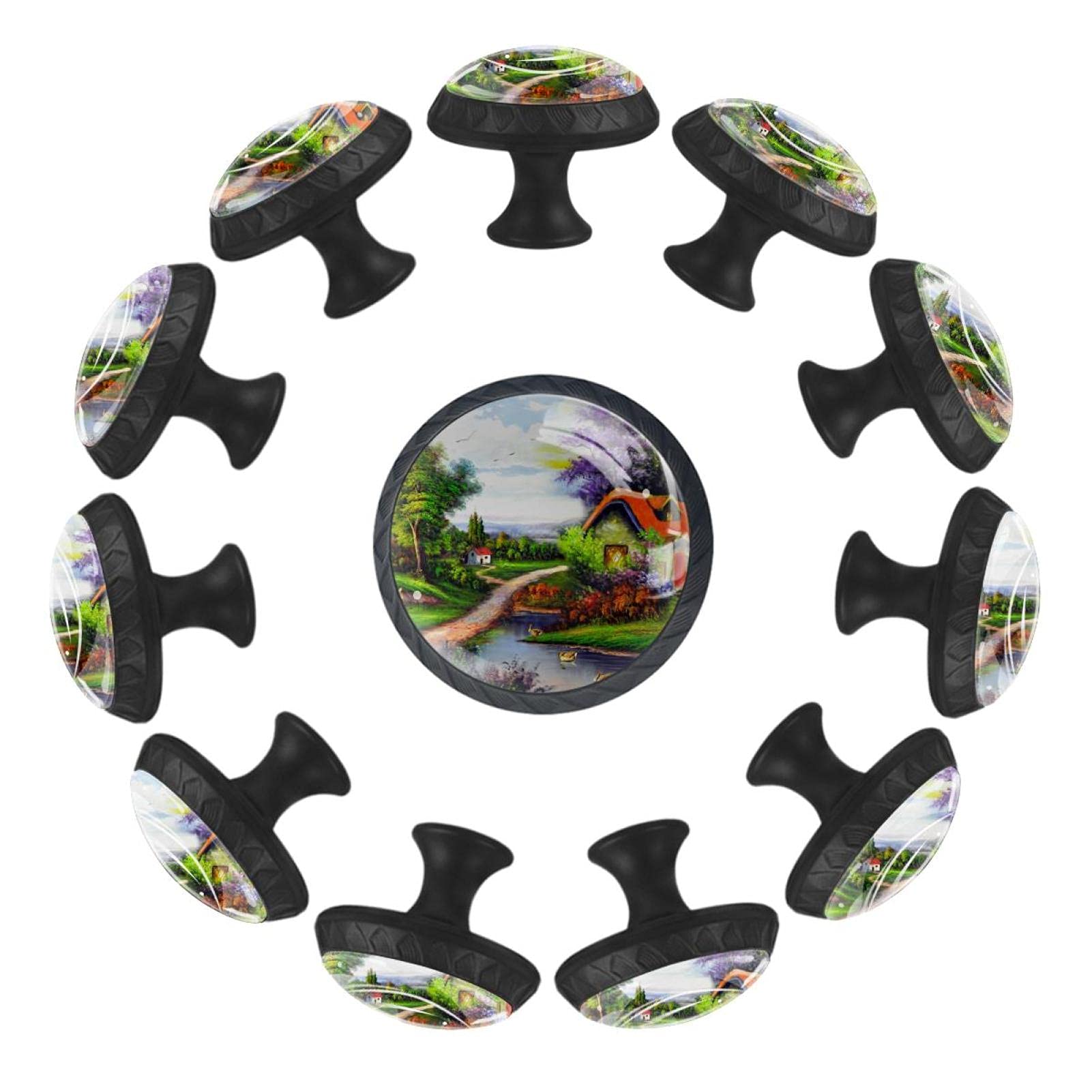 Poignées de tiroir en verre cristal haut de gamme AISSO, design rond élégant 35 mm