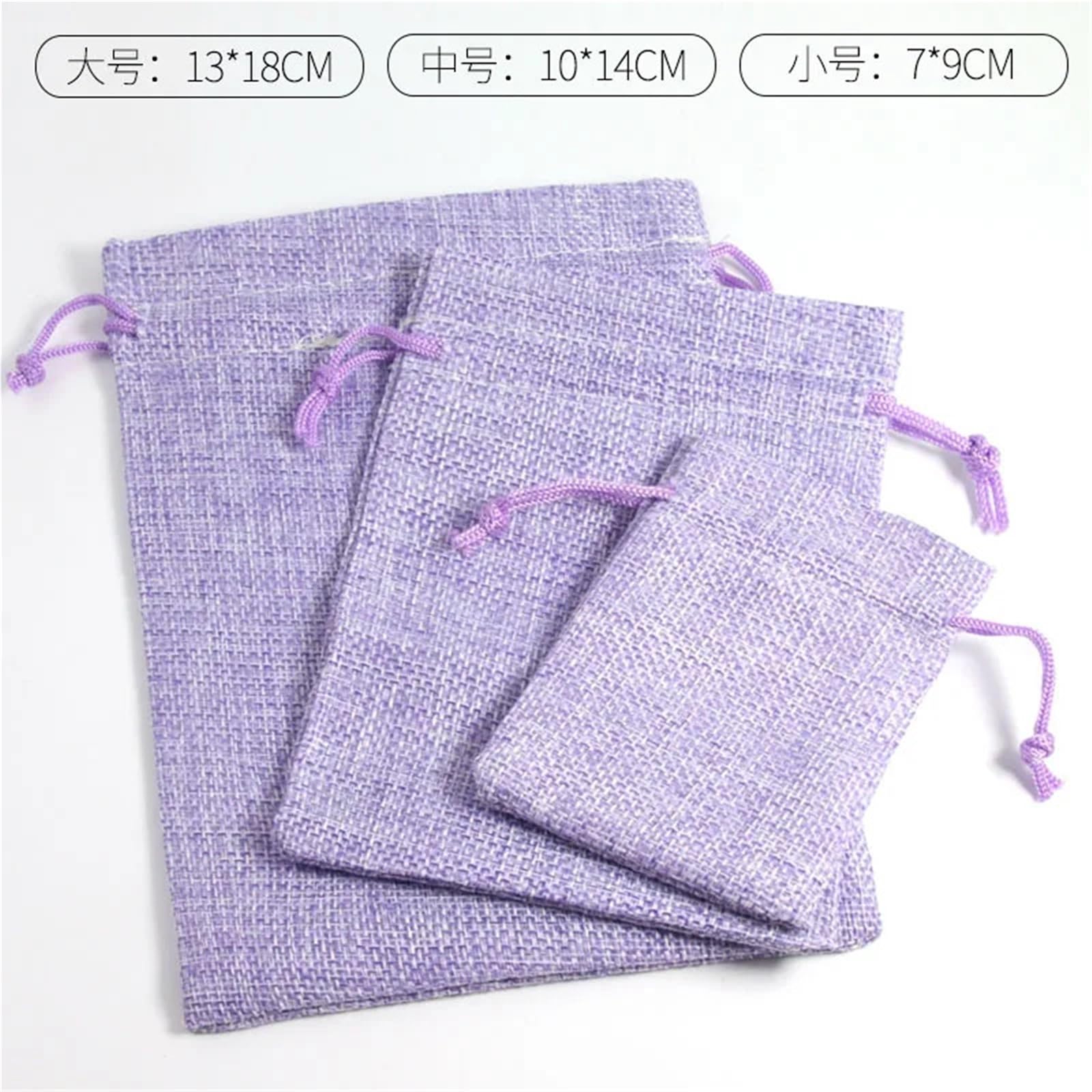 Pochon Tissu 50 sacs en jute 7x9 9x12 10x14 13x18 15x20cm(Dark khaki,13x18cm)