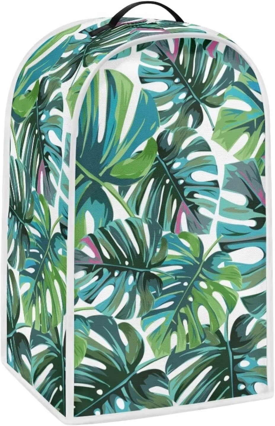 Rnyleeg Tropical Leaves Blender Cover, Dust Protection, Stain Resistant, Washable Appliance Cover,Blender Dust Cover with Top Handle,Home Kitchen Appliance Cover