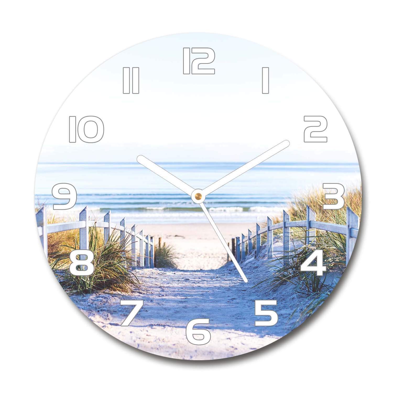 Horloge en verre silencieuse Tulup fini le tic-tac dans le salon design