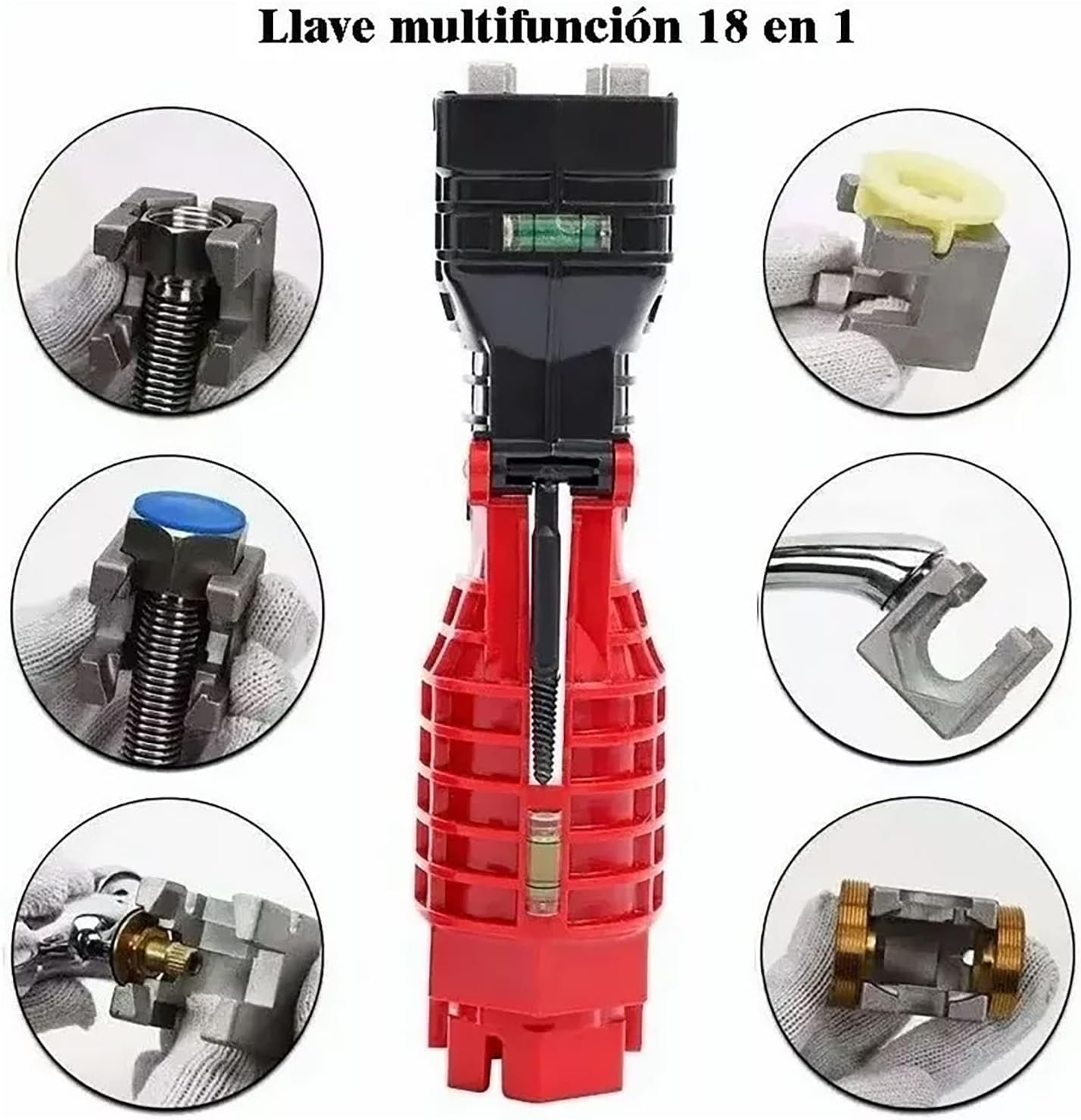 18 in 1 Sink Wrench Foldable Faucet Installer Anti Slip Portable Plumbing Tool Plumbing Wrench Faucet and Sink Installer Tool for Repair