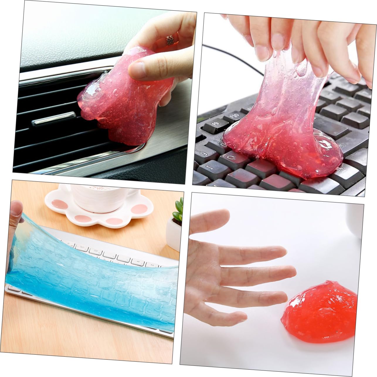 Tofficu 20 Gel Limpiadores para Teclados y Limpieza de Polvo en Coches y Dispositivos Electrónicos Color Aleatorio
