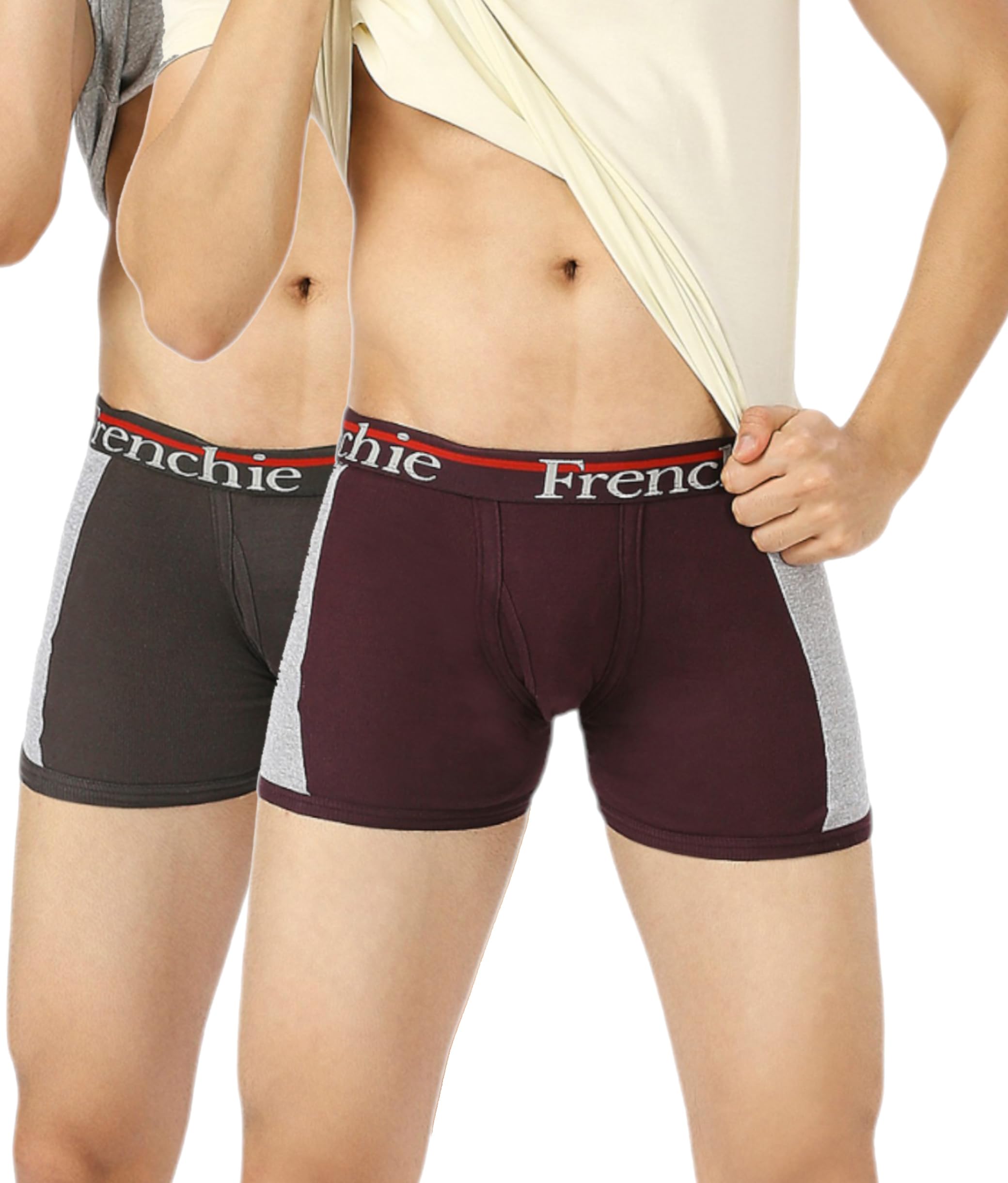 frenchie Ace Men's Cotton Rib Trunks in Stretchable, Breathable Innerwear Trunks-picture-31