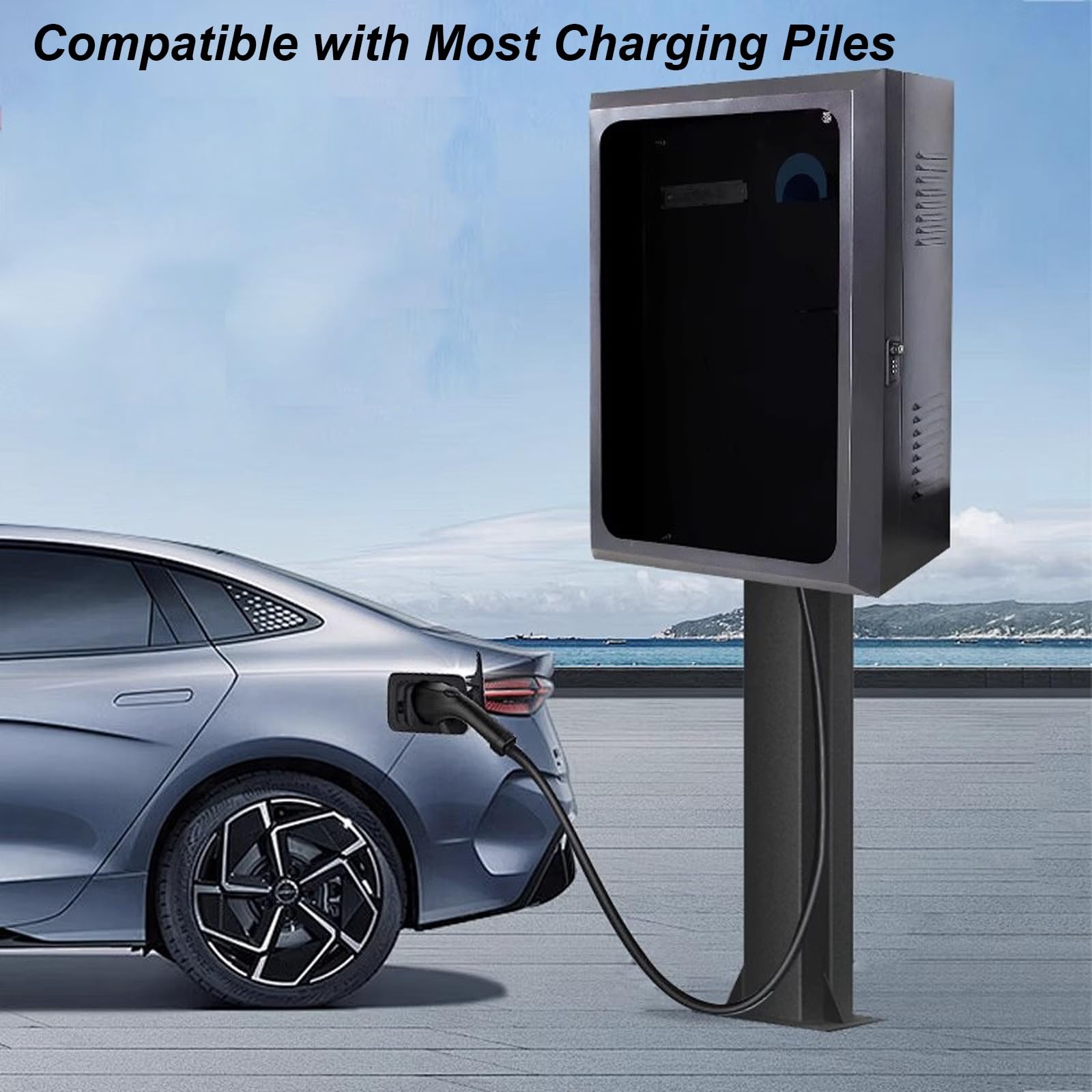 Caja protectora para cargador de vehículos eléctricos montada en la pared, impermeable y antirrobo, compatible con varias pilas de carga