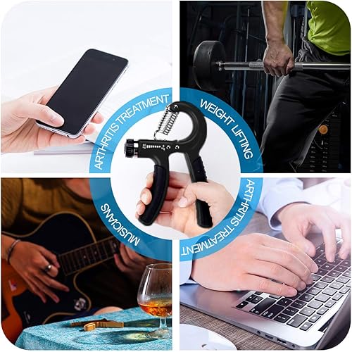 Miniatura 2 de Longang Fortalecedor de agarre de mano con resistencia ajustable, fortalecedor de muñeca, agarre de antebrazo, exprimidor de entrenamiento de mano,