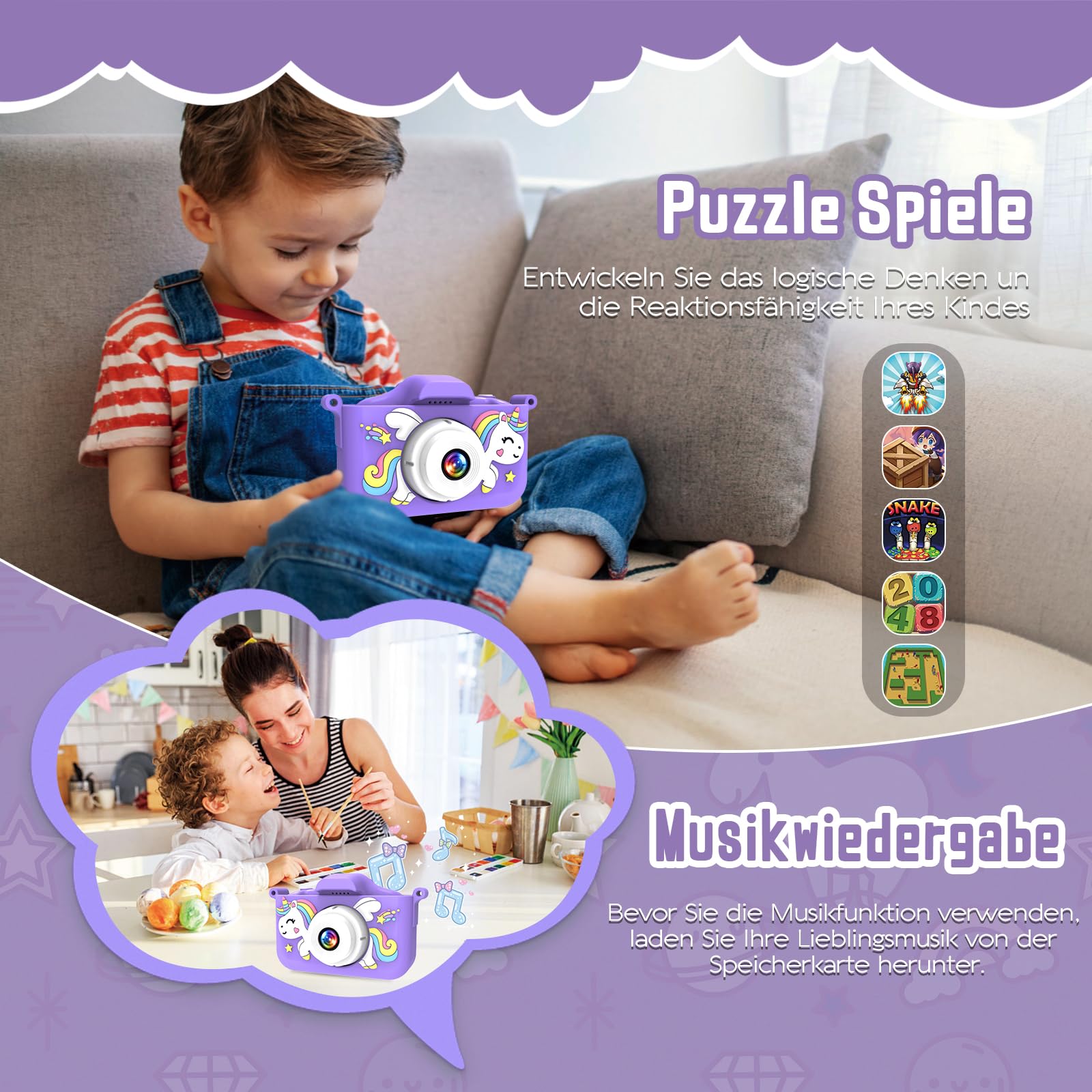 Appareil Photo pour Enfants, Appareil Photo numérique Multifonction Appareil Photo pour Enfants, Appareil Photo numérique Multifonction