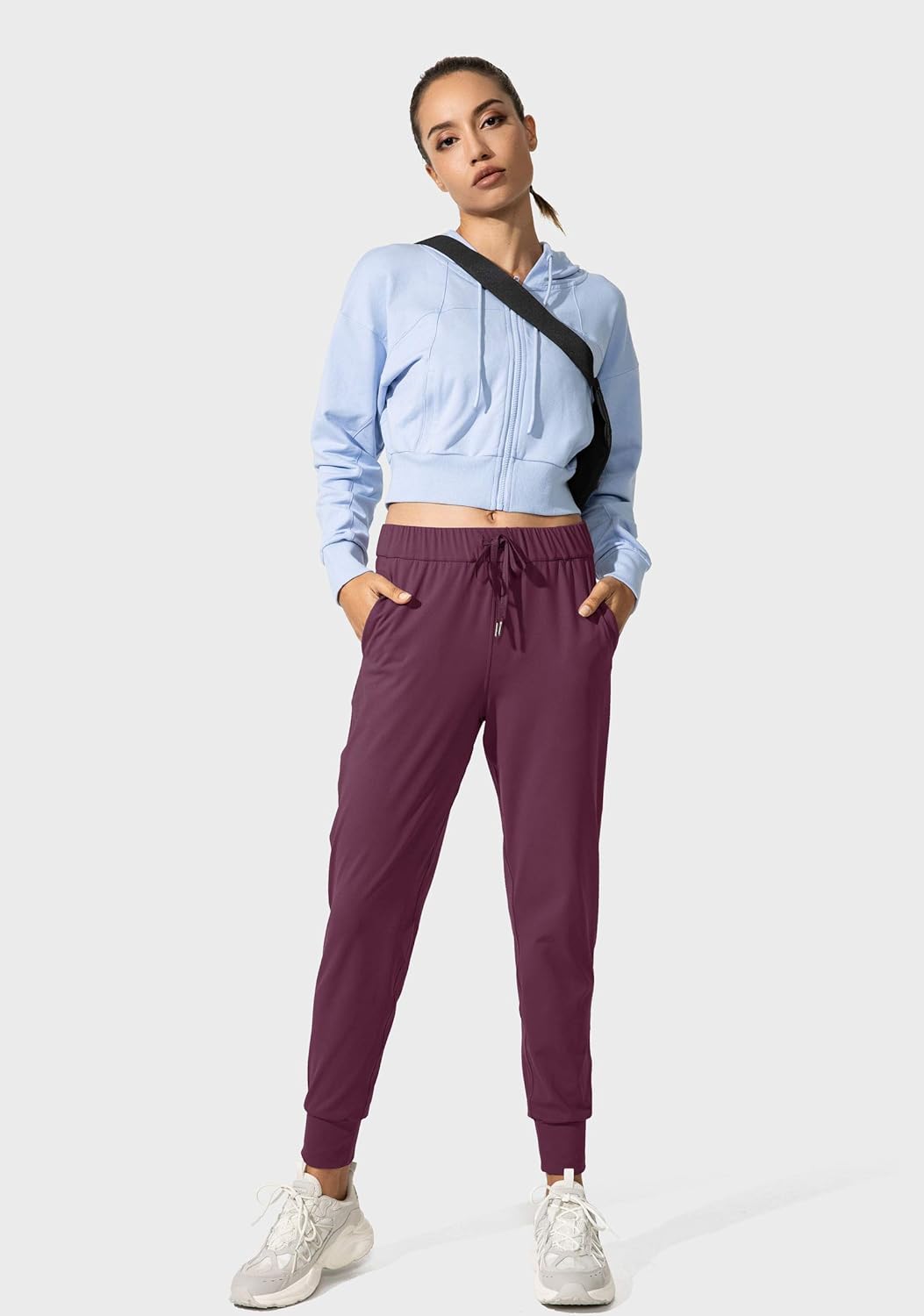 SANTINY Women's Joggers Pants Pockets Drawstring Running Sweatpants for Women Lounge Workout Jogging - Image 5