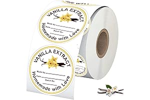 500 PCS Vanilla Extract Sticker Labels - Add a Touch of Elegance...