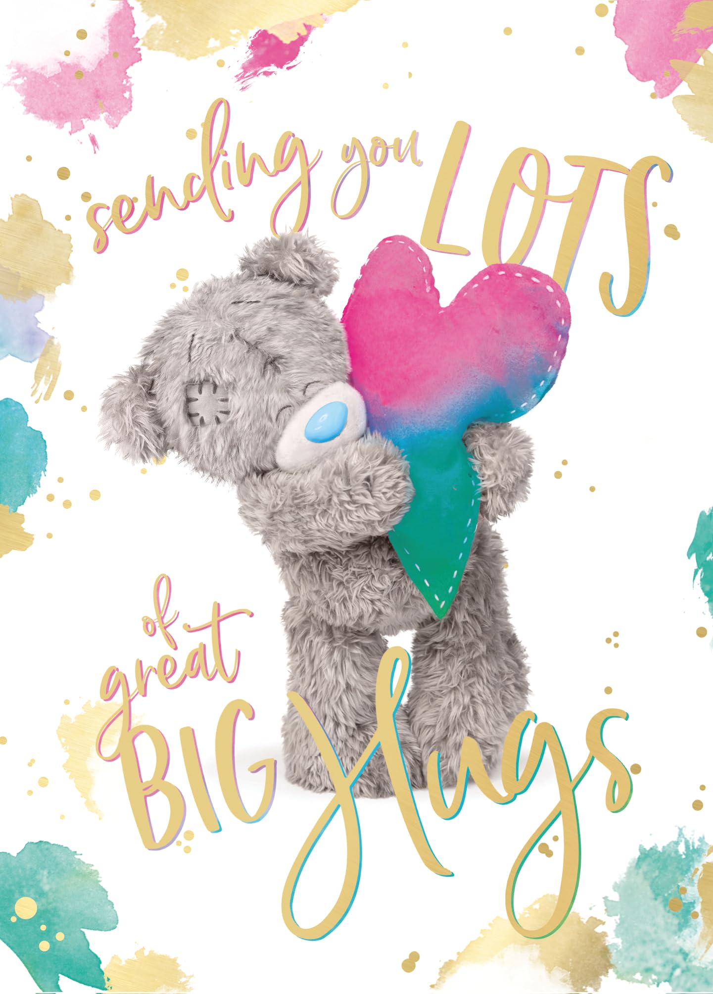Me To You Tatty Teddy Card Sending Hugs Greetings Card | Blank Inside - Official Collection 5 x 7