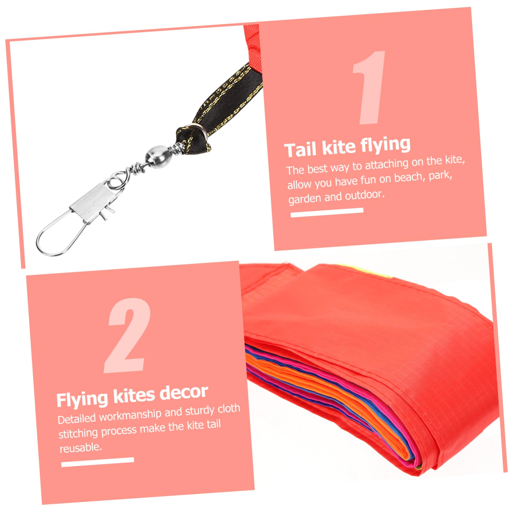 BRIGHTFUFU 2Pcs Colorful Kite Tails Streamers Outdoor Kite Accessories for Enhanced Flying Experience Vibrant Streamers for Kites for Outdoor Activities and Fun