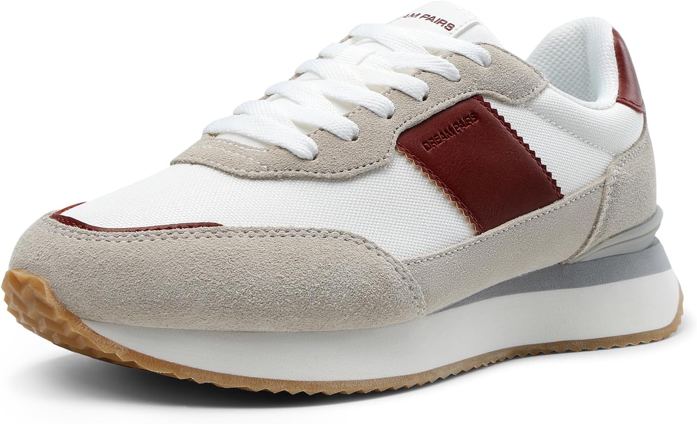 DREAM PAIRS Women Fashion Sneakers Walking Tennis Sports Athletic Comfortable Lightweight Running Lace Up Retro Classic Casual Sneaker