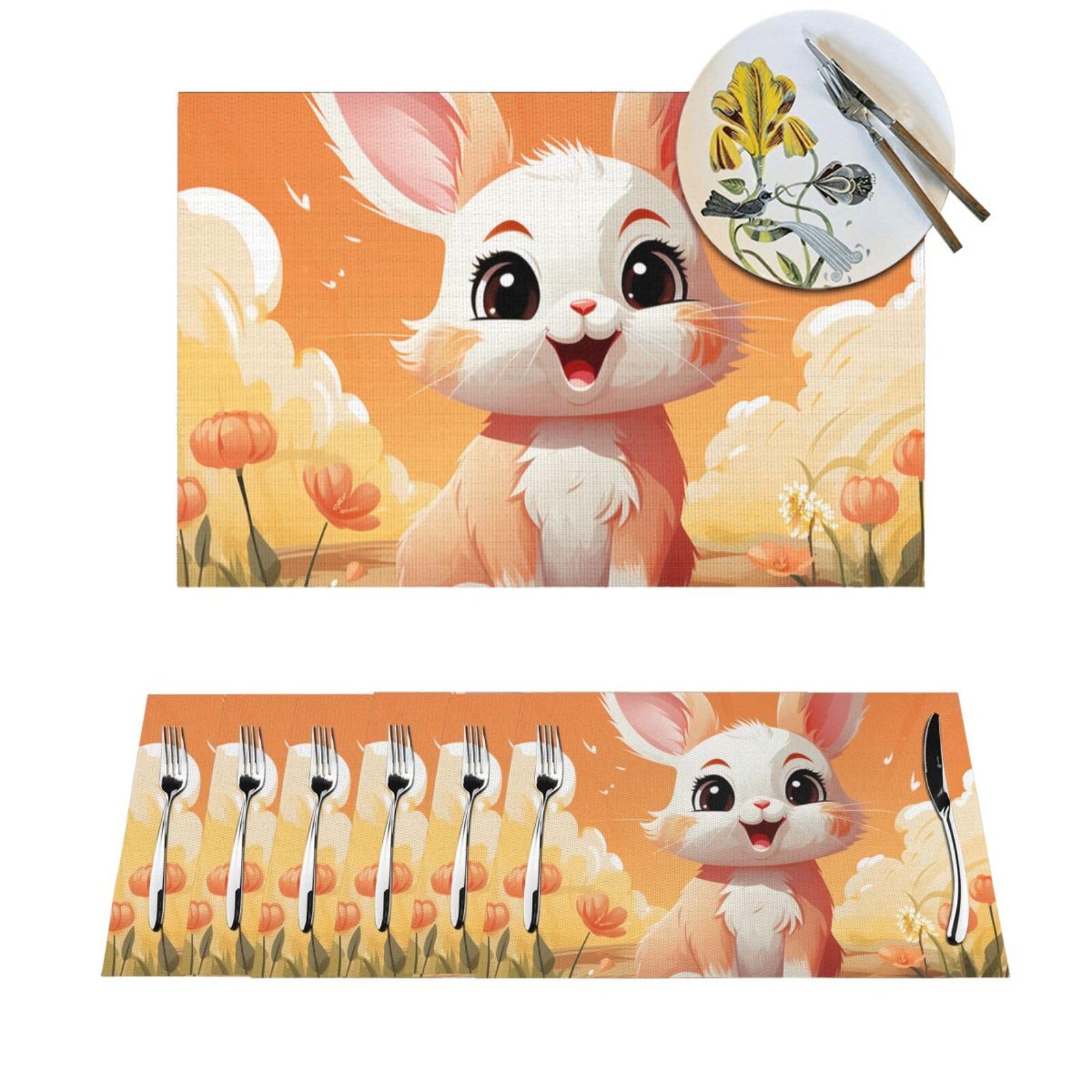 Set de table tissé antidérapant pour fêtes et dîner quotidien