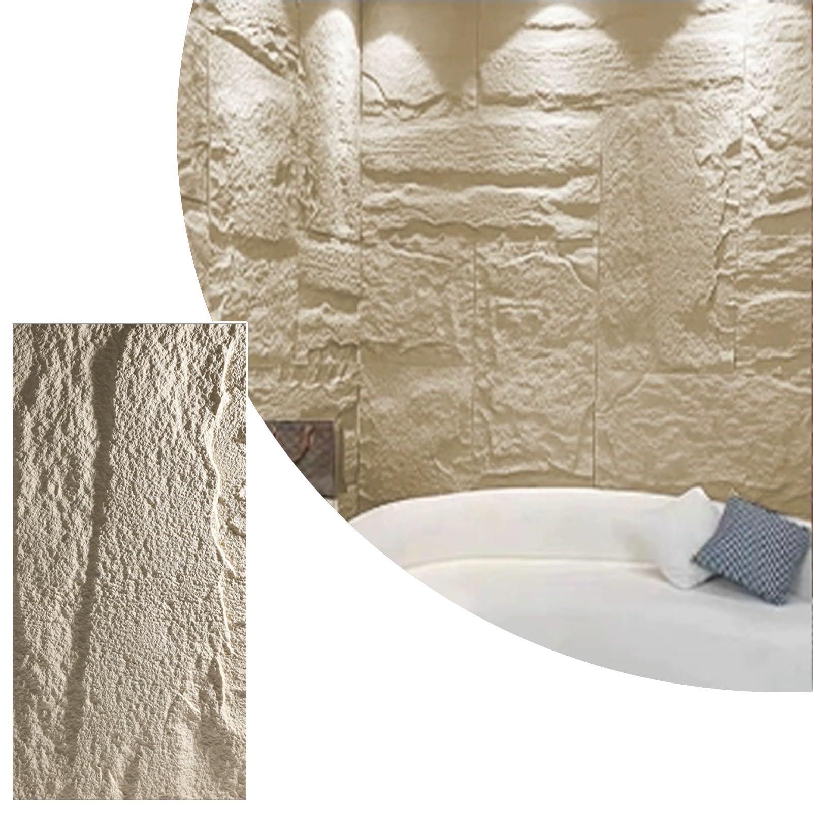 Panel de pared de piedra sintética para exterior e interior, decoración de pared 3D de poliuretano impermeable, revestimiento de piedra apilada para espacios modernos y clásicos