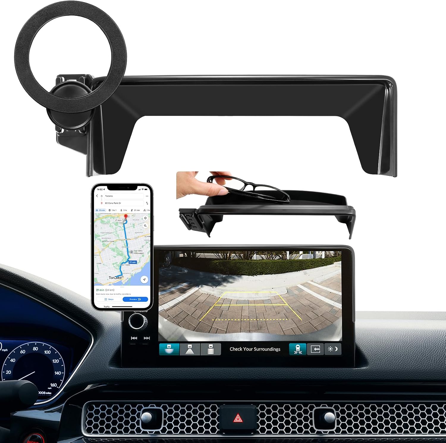 Car Phone Holder for Honda Civic 11th Gen 2022-2025 2026 7/9-Inch Screen
