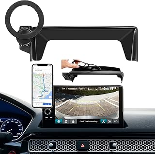 for MagSafe Car Phone Holder for Honda Civic Accessories 2022-2025 2026/2022+ Acura Integra Accessories, 7/9-Inch Screen 360° Magnetic Cell Phone Mount with Sunglasses Storage Box, Not Affect Air Vent