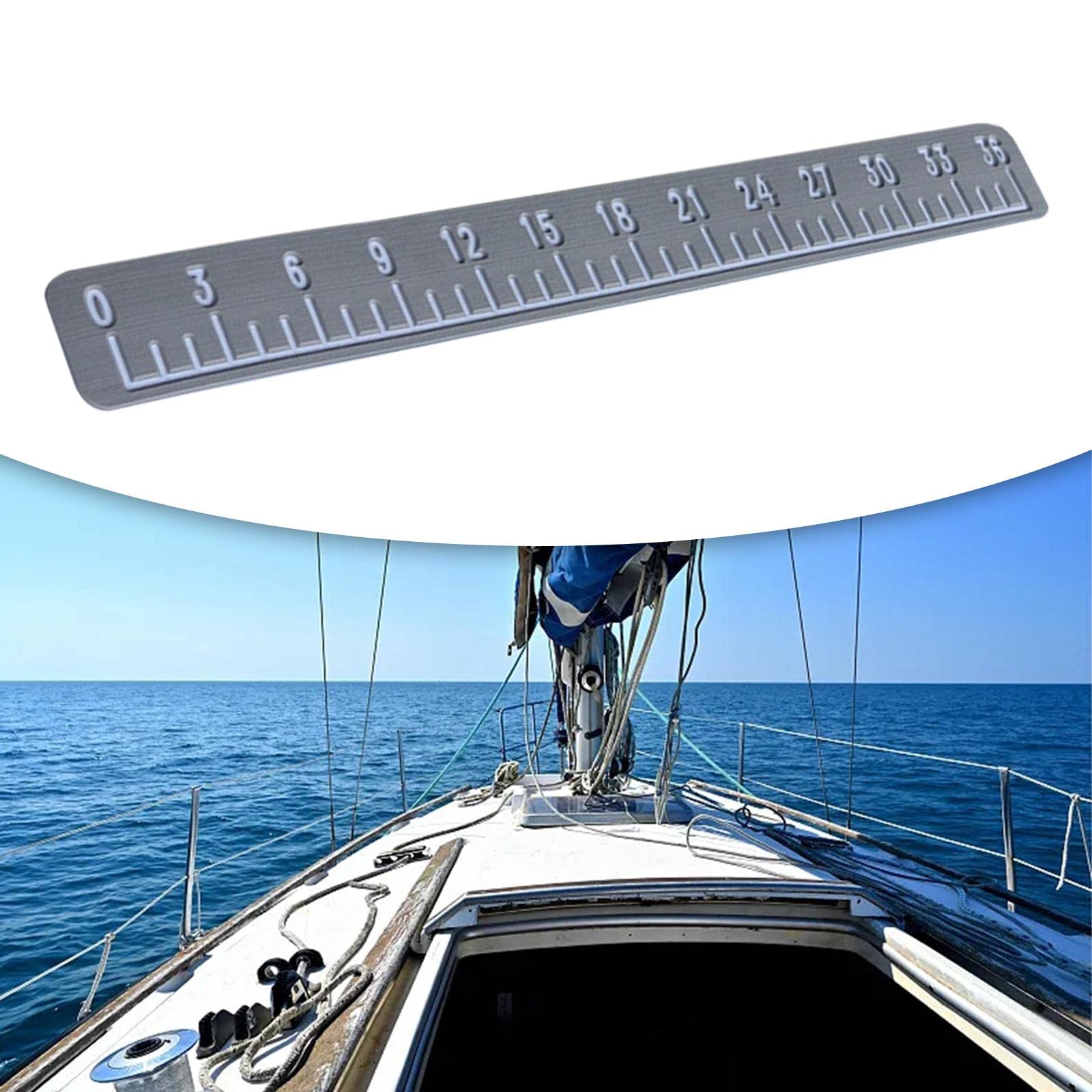 YIJU 39 Inch Fishing Measurement Tool for Boats EVA Foam Easy Cleaning, Light Gray White