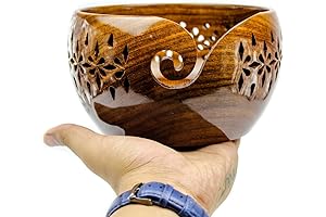Artisan-Crafted Rosewood Extra Large Yarn Bowl
