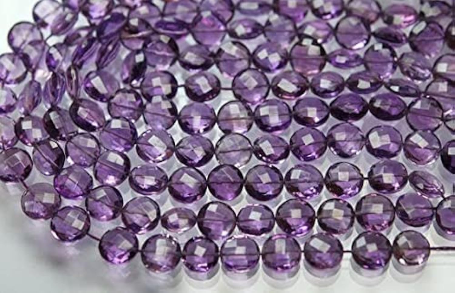 Améthyste rose naturelle facettée 8mm perles briolettes pour création de bijoux faits main