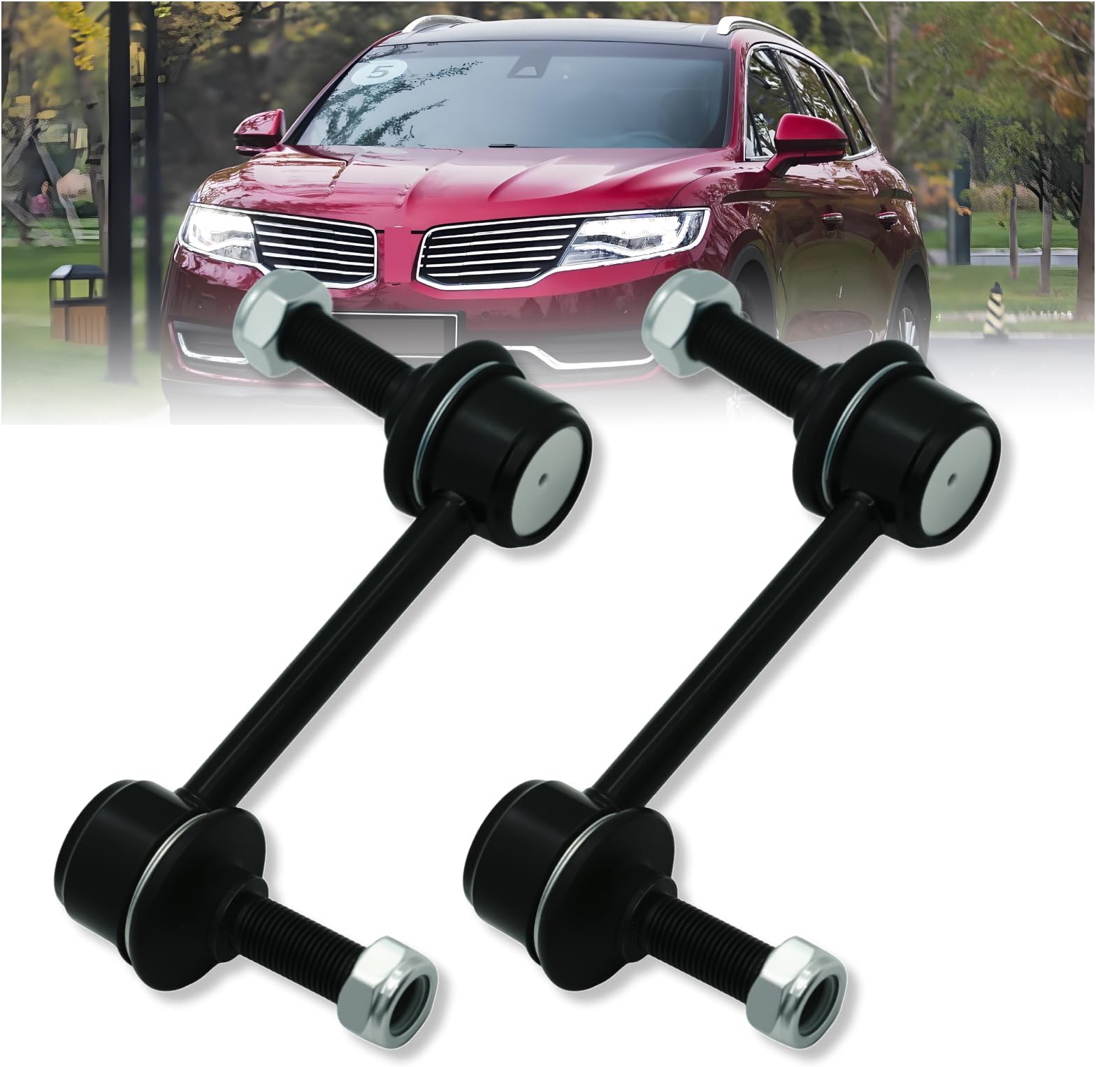 2Pcs K750159 Front Sway Bar Link Compatible With Ford Edge 2007 2008 2009 2010 2011 2012 2013 2014, Compatible With Lincoln MKX 2007 2008 2009 2010 2011 2012 2013 2014 2015