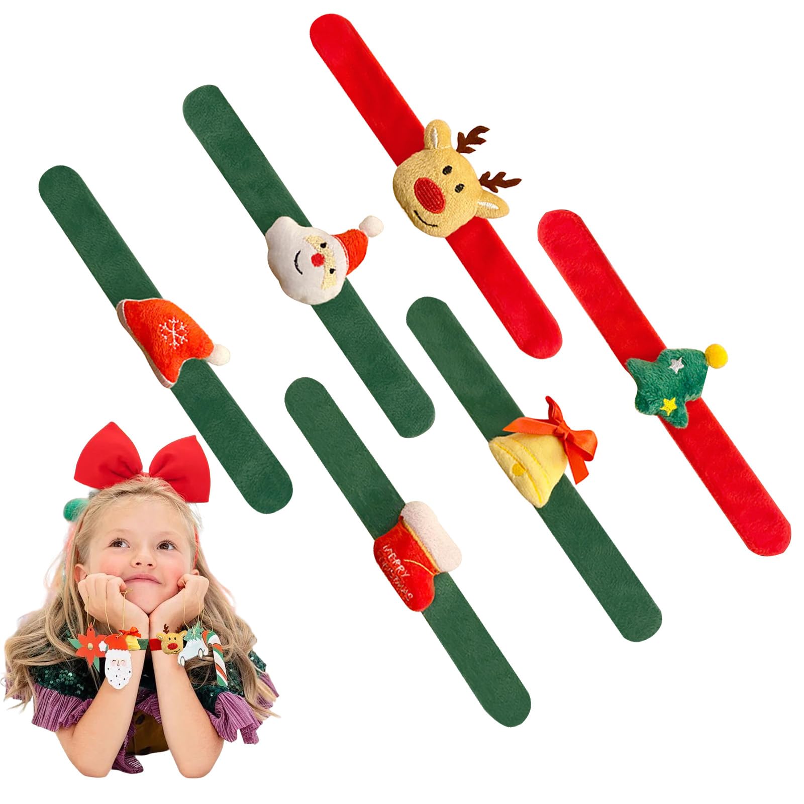 Braccialetto con ciondolo natalizio per bambini • Regalo di Natale per ragazze - Italia