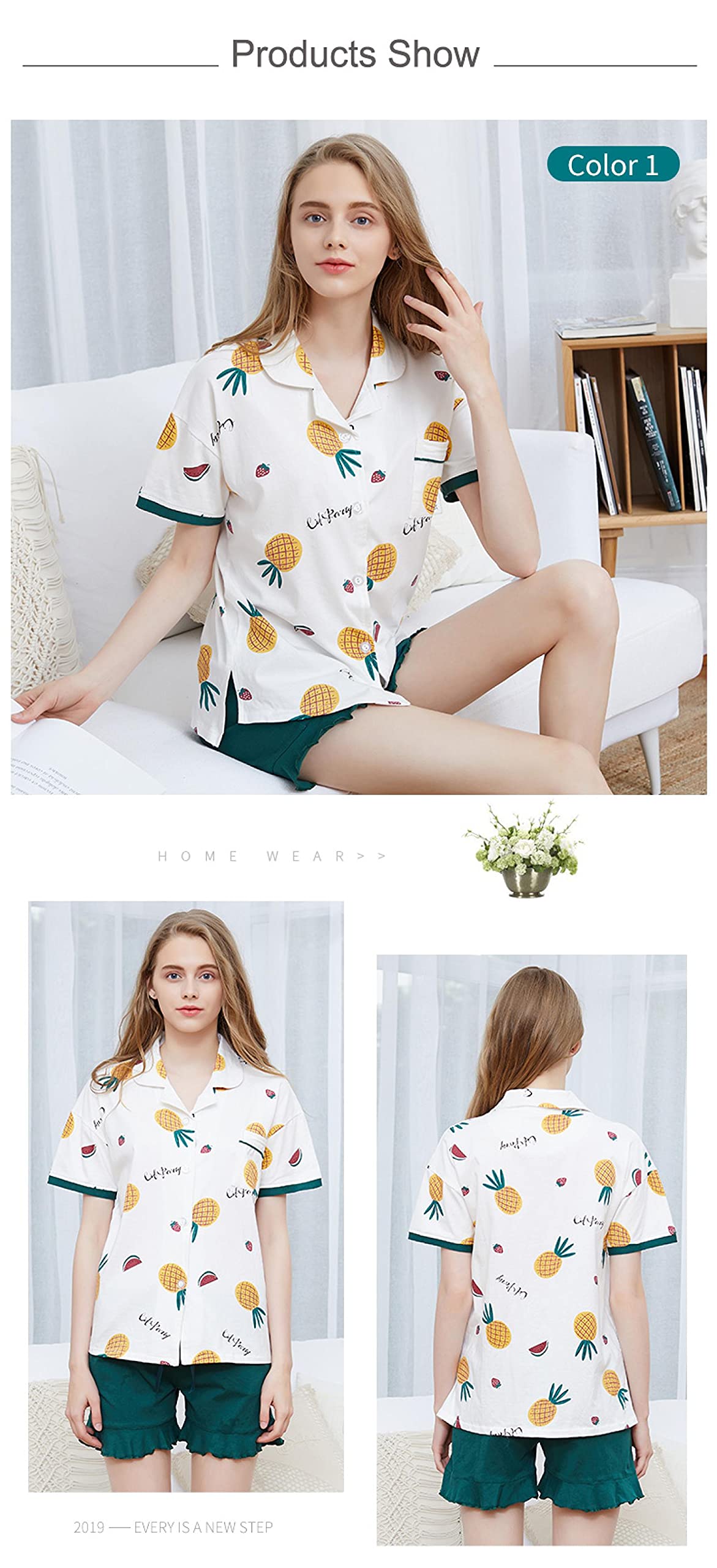 Un Pijama Cómodo Pijama Mujer De Pijamas Hombre Conjunto De Pijamas De Algodón 100% para Mujer, Ropa De Dormir para Salón, Camisón