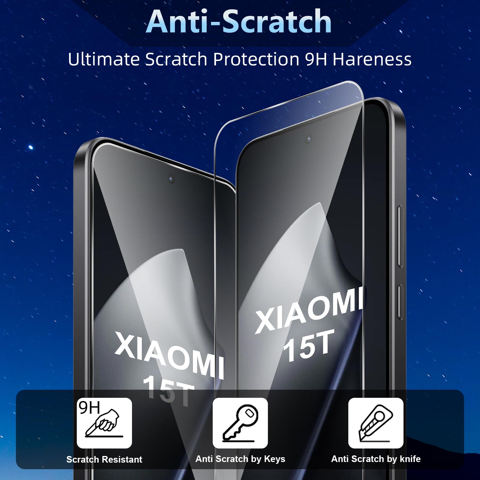 Datree 2 Pezzi per Xiaomi 15T/15T Pro/17T Pro Pellicola Vetro Temperato, Durezza 9H Anti Graffio Pellicola Protettiva,Allineamento Automatico, Installazione Facile, Senza Bolle, Ultra HD Anti-Impronte