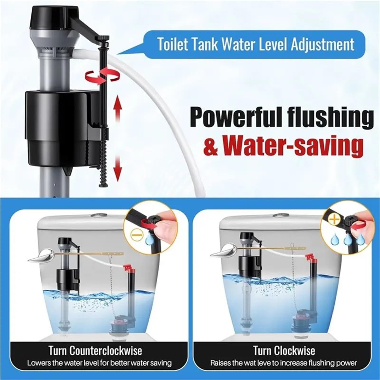 Chasse D'eau Wc Kit de réparation valve chasse d'eau toilette 2 pouces