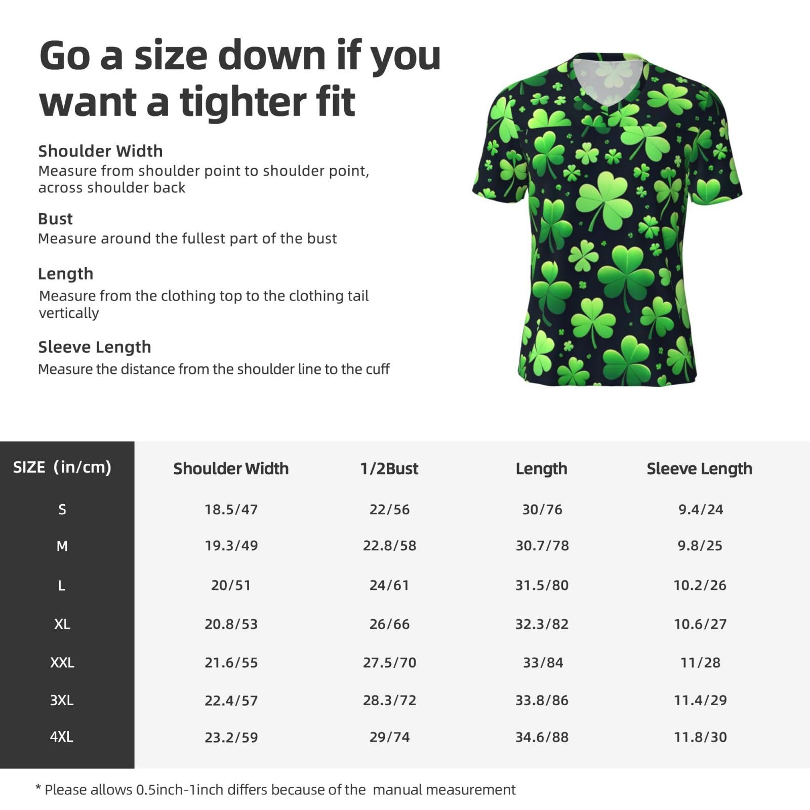 Stylish Athletic Sports Jersey Shamrock-Green-St-Patricks Men's Rugby Jersey Large