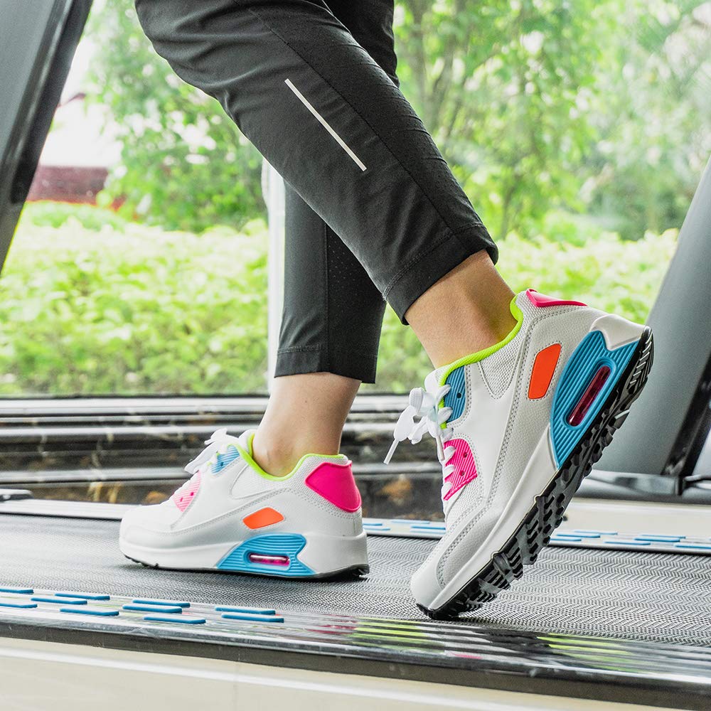 Hitmars Scarpe Running Uomo Donna Donna Ginnastica Sneaker Leggere Traspirante Outdoor Sportive Calzature da Corsa Pallavolo Tennis Nero Verde Bianco Rosa Giallo EU36-EU47